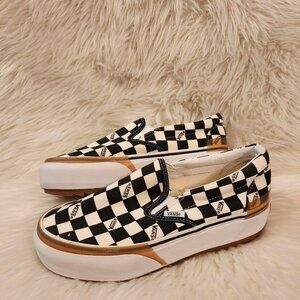 VANS Era Stacked Checkerboard Slip On Canvas Shoes